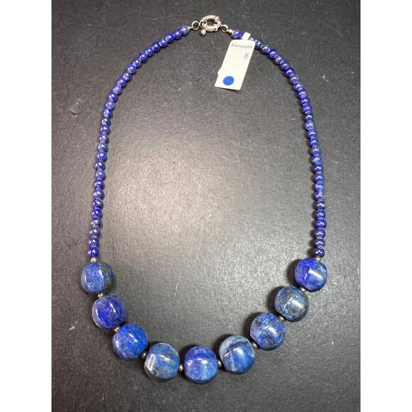 NEW lapis and sterling silver 18 inch necklace - Picture 10 of 15
